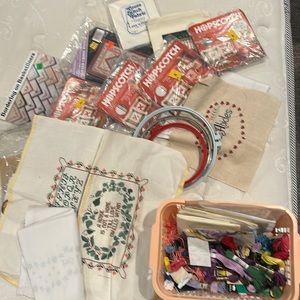 Cross stitch supplies and treasures